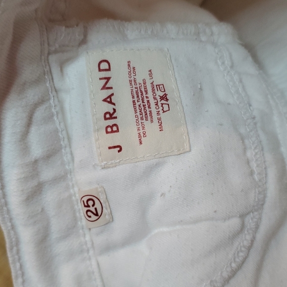 J Brand 914 Slim Straight Cigarette 5-pocket Jean, White, sz 25-26 - Picture 4 of 11